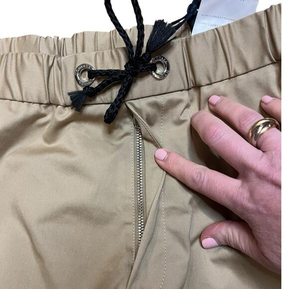Moncler Gabardine Basic Stretch Drawstring Pants Tan Size 48 IT/US 32 - Picture 10 of 16